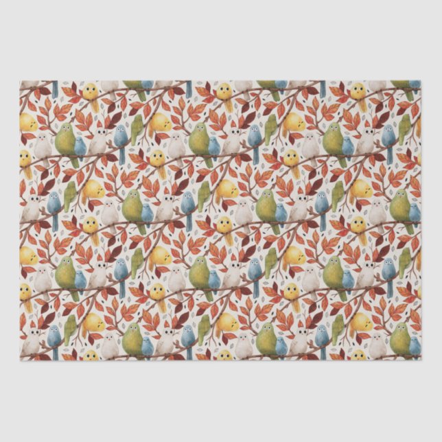Funny Birds (Spring Wood) Tissue Paper (Front)