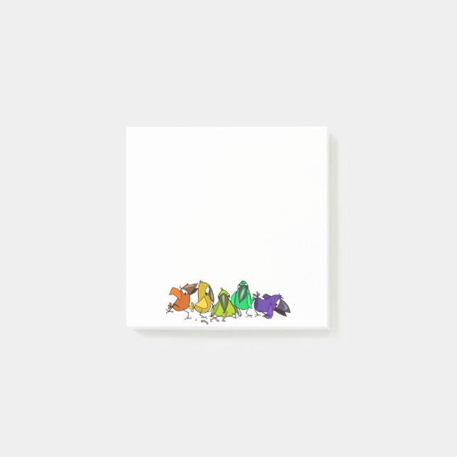 Funny Birds Sticky Notes (Front)