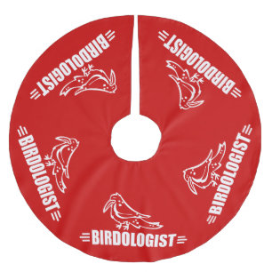 Funny Birdwatcher's Brushed Polyester Tree Skirt