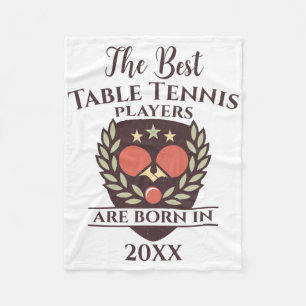 Funny Birth Year Birthday Name Table Tennis  Fleece Blanket