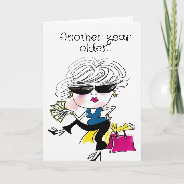 Funny Birthday Being Fabulous Card (Front)