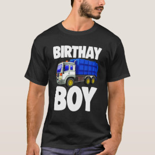 Funny Birthday Boy Blue Garbage Truck Women Party T-Shirt