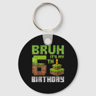 Funny Birthday Boy Kid Bruh Its My 6th Birthday Pi Key Ring