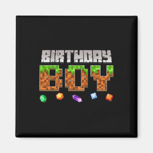 Funny Birthday Boy Video Game Pixel Gamer Boy Kids Magnet