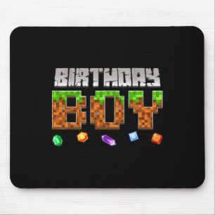Funny Birthday Boy Video Game Pixel Gamer Boy Kids Mouse Mat