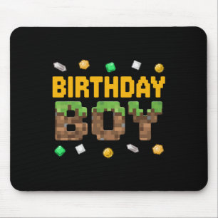 Funny Birthday Boy Video Game Pixel Number Gamer  Mouse Mat