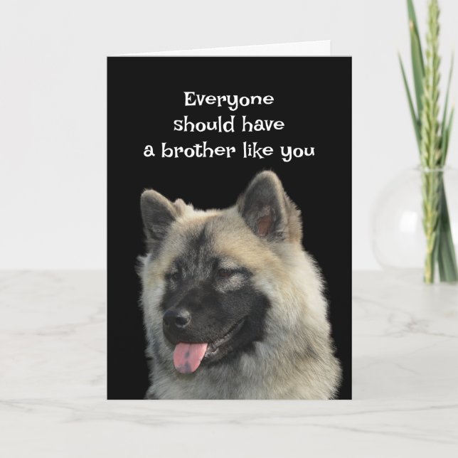 Funny Birthday Brother Dog Animal Humour Card (Front)