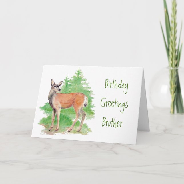 Funny Birthday Brother,Someone Deer to my Heart Card (Front)