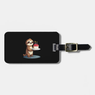 Funny Birthday Cake with Sloth Costume for Boys an Luggage Tag