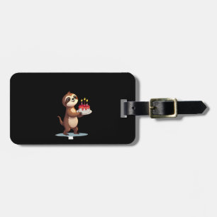 Funny Birthday Cake with Sloth Costume for Boys an Luggage Tag