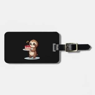 Funny Birthday Cake with Sloth Costume for Boys an Luggage Tag