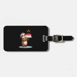 Funny Birthday Cake with Sloth Costume for Boys an Luggage Tag
