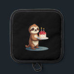 Funny Birthday Cake with Sloth Costume for Boys an Pot Holder<br><div class="desc">Funny Birthday Cake with Sloth Costume for Boys and Girls (1)</div>
