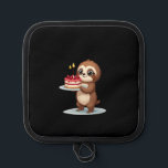 Funny Birthday Cake with Sloth Costume for Boys an Pot Holder<br><div class="desc">Funny Birthday Cake with Sloth Costume for Boys and Girls (2)</div>