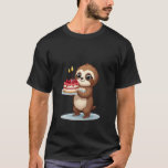 Funny Birthday Cake with Sloth Costume for Boys an T-Shirt<br><div class="desc">Funny Birthday Cake with Sloth Costume for Boys and Girls (2)</div>