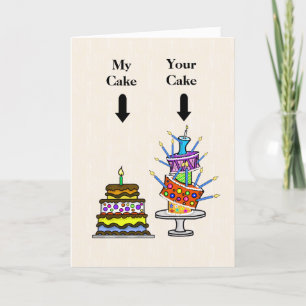 Funny Birthday Cakes Birthday Card