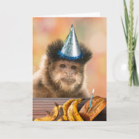 Funny Birthday Capuchin Monkey Banana Bread