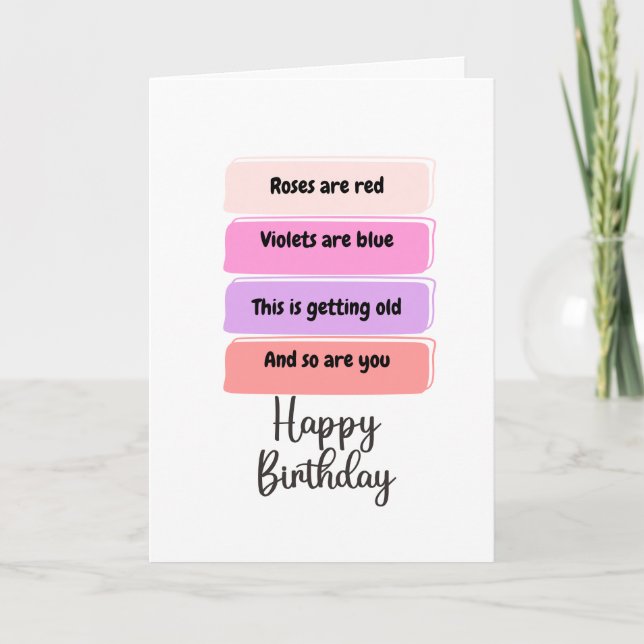 Funny birthday  card  (Front)