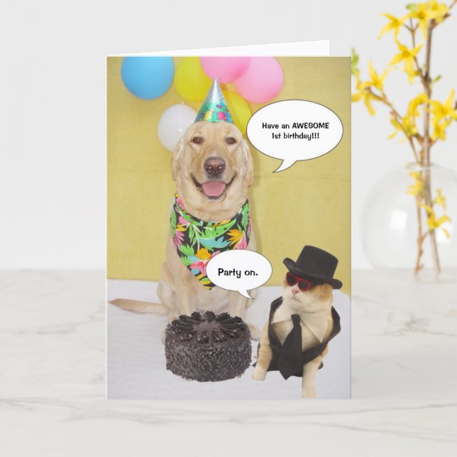 Funny Birthday Card (Yellow Flower)