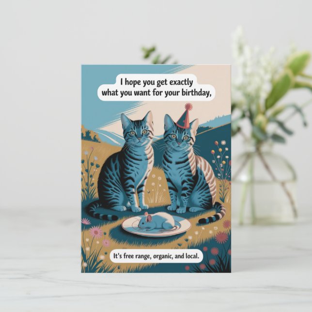 funny birthday  card (Standing Front)