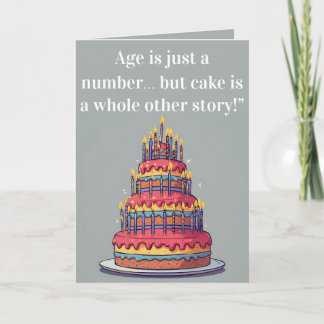 Funny Birthday Card – "Age is Just a Number…
