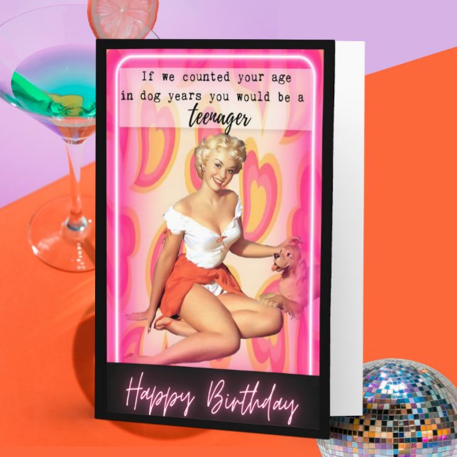Funny Birthday Card Best Friend "Dog Years" (Creator Uploaded)