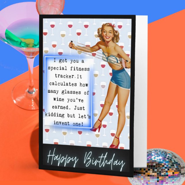 Funny Birthday Card Best Friend "Fitness Tracker" (Creator Uploaded)