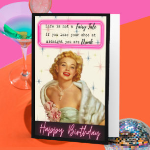 Funny Birthday Card Best Friend "Not Fairy Tale"