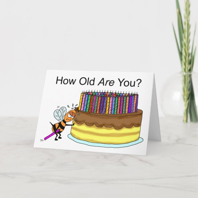 Funny Birthday Card:  Birthday Candle Beeswax Card (Front)