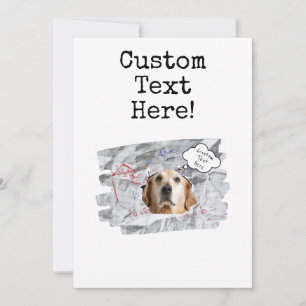 Funny Birthday Card! Customise The Photo and Text Invitation