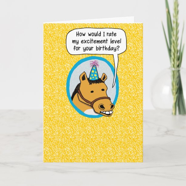 Funny Horse Birthday Cards | Zazzle UK