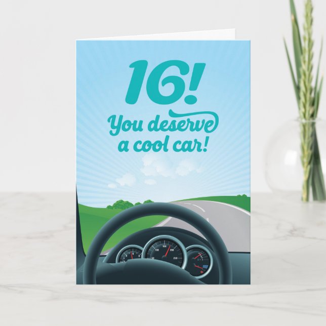 Funny Birthday Card For 16-Year Old (Front)