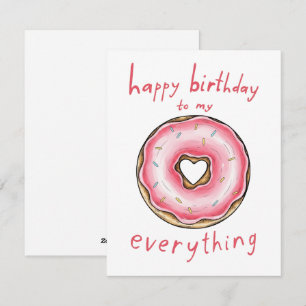 Funny Birthday Card For Boyfriend Donut Pun Love