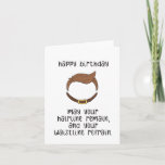 Funny Birthday Card For Guys | Funny Husband Card<br><div class="desc">A funny birthday card perfect for a husband or boyfriend who enjoys smart-ass and sarcastic humour - help them see the fun in aging! 

front: happy birthday may your hairline remain and your waistline refrain. 
inside: blank</div>