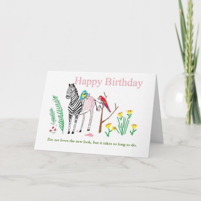 Funny birthday card for her. (Front)