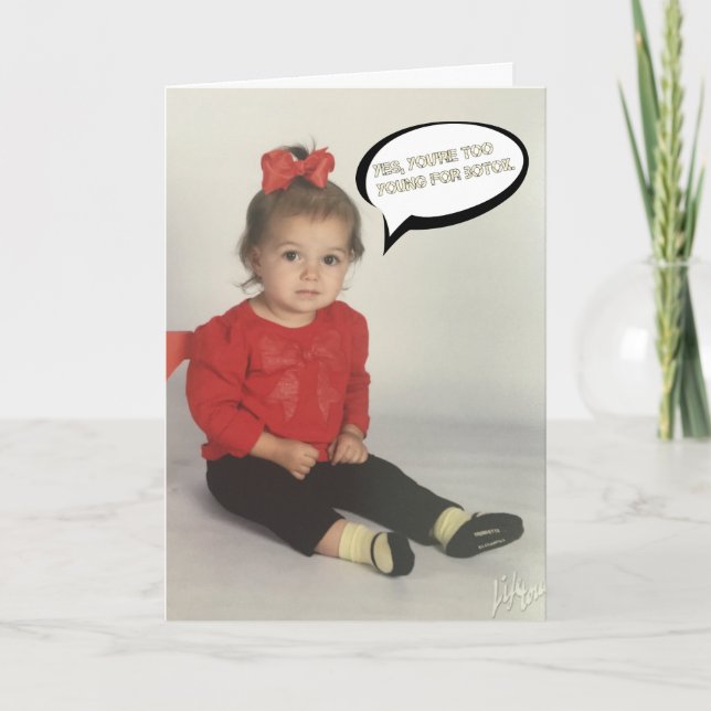 Funny Birthday Card for her (Front)