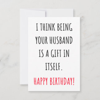 Funny Birthday card for her, wife, women.