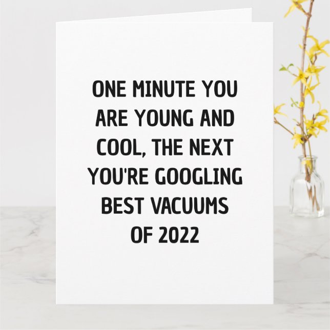 Funny Birthday Card for him or her | Best Vacuums (Yellow Flower)