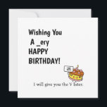 Funny Birthday Card for Husband or Boyfriend<br><div class="desc">Funny and Rude Birthday Card for Husband or Boyfriend is featured with a funky font style and cake with a signboard of yeah baby. A perfect and funny way to wish birthdays to your loved ones. It can be change into anniversary card.</div>
