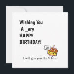 Funny Birthday Card for Husband or Boyfriend<br><div class="desc">Funny and Rude Birthday Card for Husband or Boyfriend is featured with a funky font style and cake with a signboard of yeah baby. A perfect and funny way to wish birthdays to your loved ones. It can be change into anniversary card.</div>