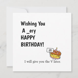 Funny Birthday Card for Husband or Boyfriend