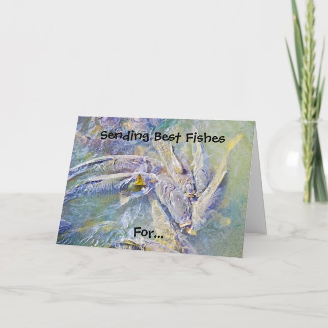 Funny Birthday Card for Person who goes Fishing (Front)