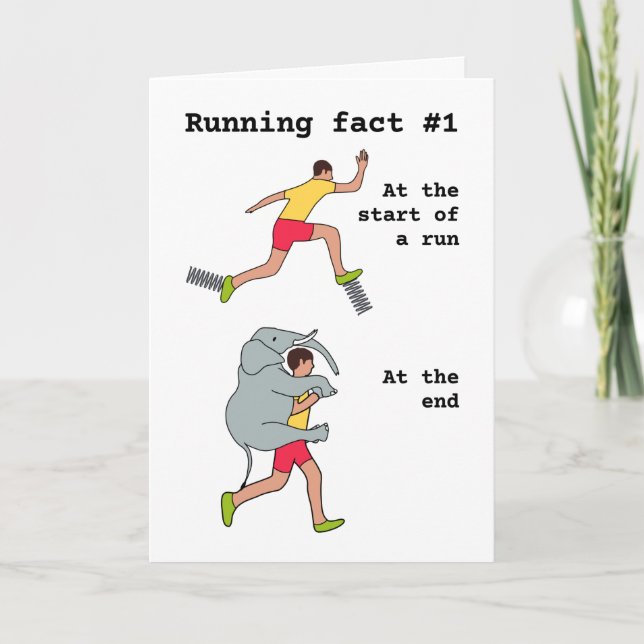 Funny birthday card for runner (Front)