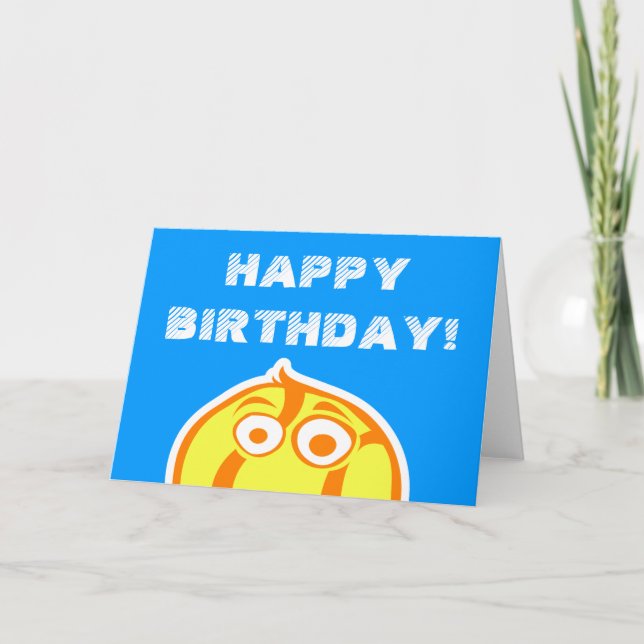 Funny Birthday card for tennis players (Front)