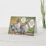 Funny Birthday Card from grandparents to grandson.<br><div class="desc">Two geese are hard of hearing and decide to get their grandson a midget dinner for his birthday.  Customize this card any way you wish to personalize the inside message.</div>