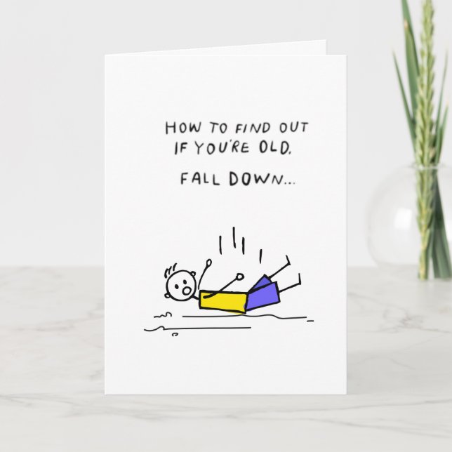 Funny birthday card - how to tell if you're old (Front)