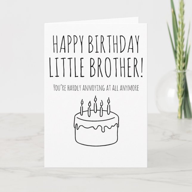 Funny birthday card humorous card for brother (Front)