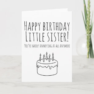 Funny Sister Cards | Zazzle UK