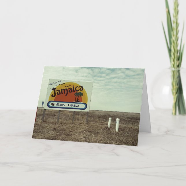 Funny Birthday Card Jamaica Beach Paradise (Front)