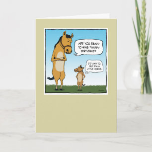Funny birthday card: Little Horse Card